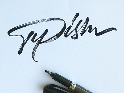 Typism brushpen brushscript calligraphy lettering logo logotype signature typography