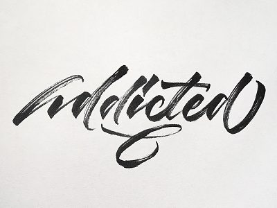 Addicted brush brushcalligraphy brushlettering brushpen brushscript calligraphy calligraphy artist calligraphy design customtype design graphic design lettering lettering artist logo logo design logodesign logotype signature signature logo typography