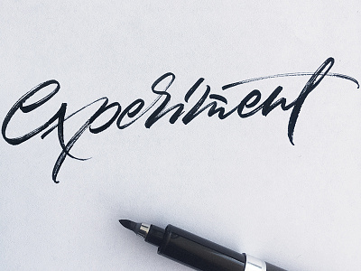 Experiment brush brushlettering brushpen brushscript calligraphy calligraphy artist calligraphy design customtype design graphic design lettering logo logo design logotype signature type typography