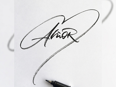 Amor art artist brush brush calligraphy brushlettering brushpen brushscript calligraphy customtype design graphic design lettering logo logo design logotype signature signature logo type typography