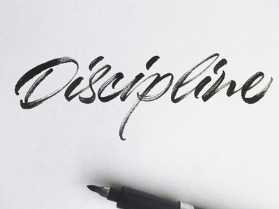 Discipline art artist brush brush calligraphy brush lettering brushpen brushscript calligraphy customtype design graphic design lettering logo logo design logotype signature signature logo type typography