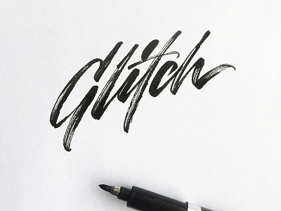 Glitch art artist brush brush calligraphy brush lettering brushpen brushscript calligraphy customtype design graphic design lettering logo logo design logotype signature signature logo type typography