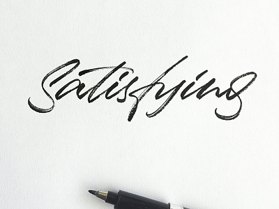 Satisfying art artist brush brush calligraphy brush lettering brushpen brushscript calligraphy customtype design graphic design lettering logo logo design logotype signature signature logo type typography