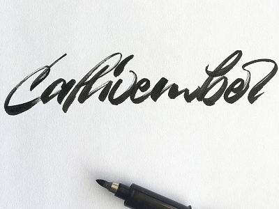 Callivember art artist brush brushpen brushscript calligraphy customtype design graphic design lettering logo logo design logotype signature type typography