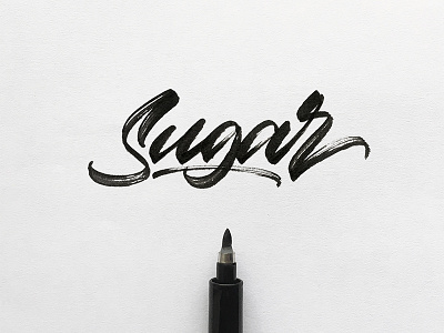 Sugar art artist brush brushpen brushscript calligraphy customtype design graphic design lettering logo logo design logotype signature type typography