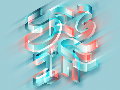 Desire adobe illustration illustrator isometric lettering typography vector