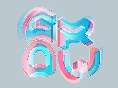 GROW 36daysoftype adobe illustration illustrator isometric lettering typography vector