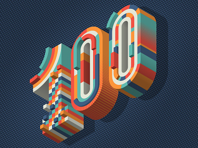 "100" Emerce Magazine Cover adobe cover illustration illustrator isometric lettering number typedesign typography vector