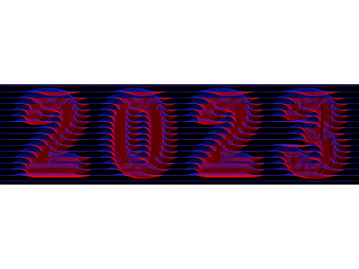 HNY 2023 lettering typography vector