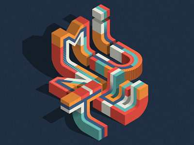 MINUTE adobe design editorial illustration illustrator isometric lettering typography vector