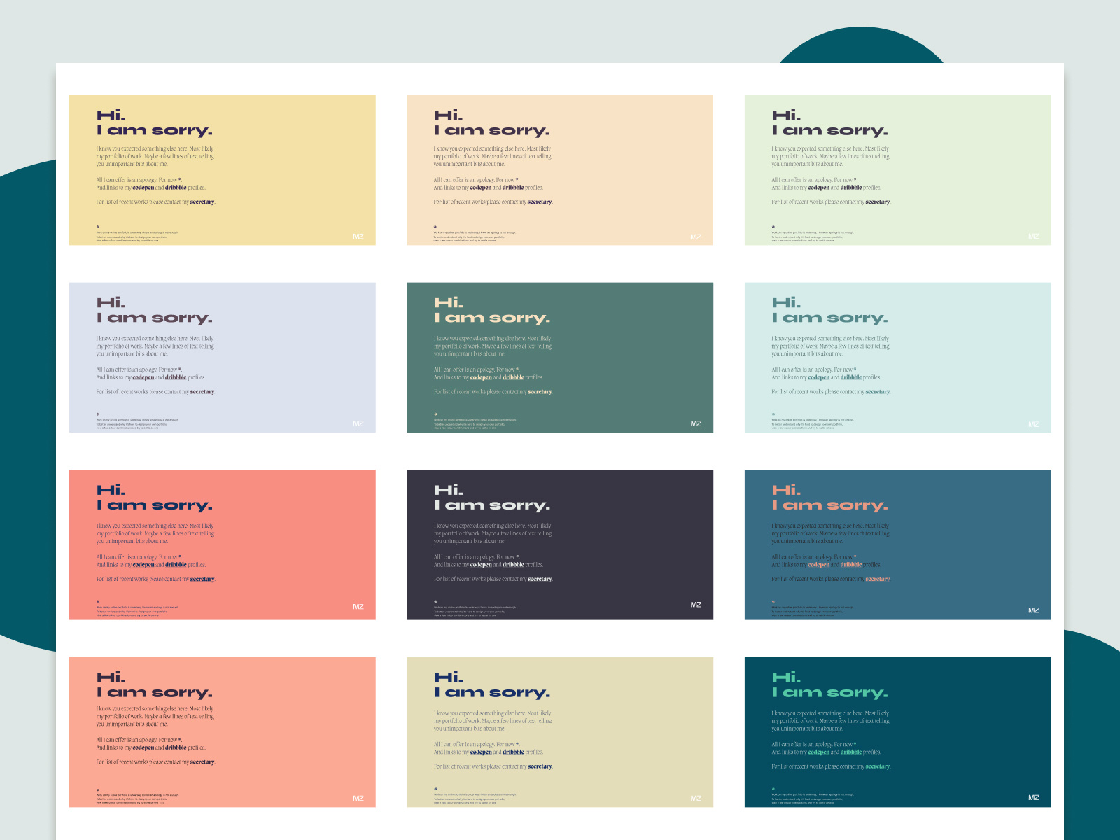 Portfolio colors by Mirko Zorić on Dribbble