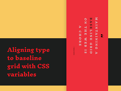Aligning type to baseline grid with CSS variables