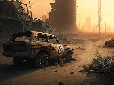 A Post-Apocalyptic Wasteland: 3D Composition 3d animation composition design graphic design illustration wasteland