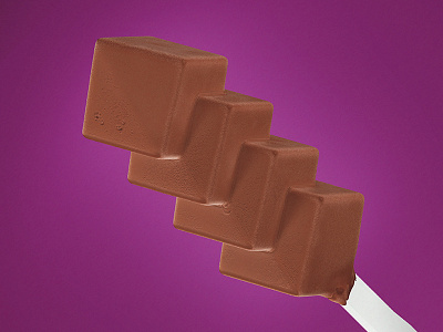 VERU CHOCOLATE 3d brown cg chocolate popsicle purple