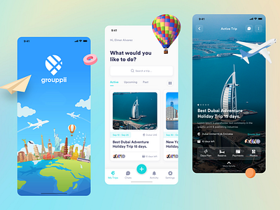 Grouppii Trip - App design