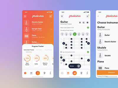 Musiculus Tunes - app design