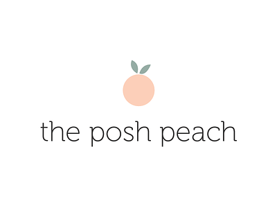 The Posh Peach - Logo Concept 2 boutique brush design hand letter handlettering illustration lettering logo peach shop typography watercolor