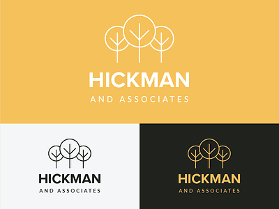 Hickman and Associates - Logo Concept 1 design estate home house icon illustration line line icon logo minimal real estate trees