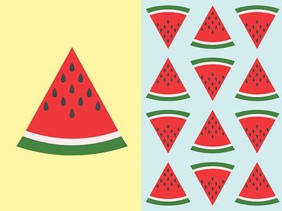 Happy National Watermelon Day! 🍉 cute design flat fruit fun happy icon minimal summer watermelon