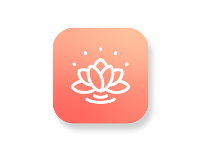 Daily UI :: 005 App Icon app icon app icons daily ui daily ui 005 dailyui dailyui 005 gradient line icon lotus lotus flower zen