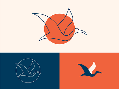 Caffe Ibis Logo Concept bird bird logo branding coffee coffee shop concept crane ibis logo logo design