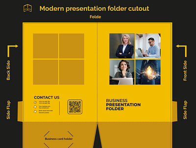 Presentation folder business folder corporate folder folder folder design graphic design illustration modern folder pre presentation folder
