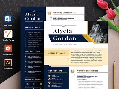 Editable Resume Cv Template With MS Word Apple Pages apple pages biodata clean cv cover letter creative curriculum vitae cv design docx examples freshers infographic mac format microsoft modern ms word powerpoint template professional resume template word resume