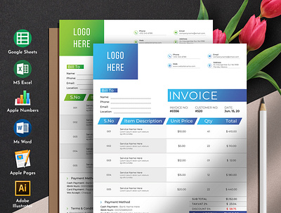 Invoice Template Google Sheets Apple Numbers Word apple pages auto calculation best invoice bill cash memo docs docx ecommerce excel factuur google sheets invoice design invoice template microsoft ms word numbers proforma quote rechnung sales template
