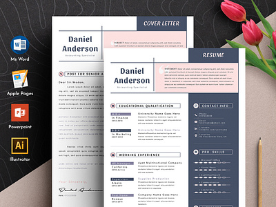 Clean & Creative Resume Cv Template With MS Word Apple Pages