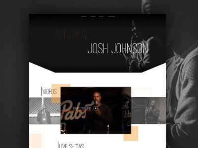 Josh Johnson branding comedy debut design ui web web design