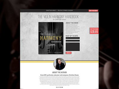Violin Harmony Landing Page book landing page ui ux web web design website