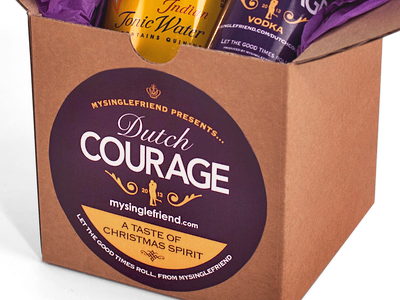 "Dutch Courage" Packaging Design dating design packaging stickers