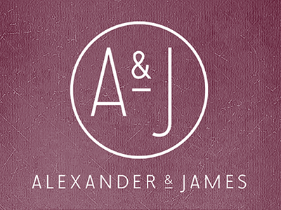 Alexander & James Poster Invite design graphics invite poster