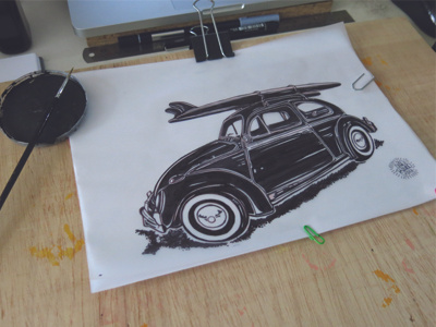 Fusca blackcab car cirobicudo fusca indianink