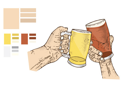 A toast beer cirobicudo illustrations