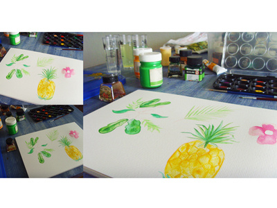 Watercolours Hawaiian prints cirobicudo hawaiianculture watercolours