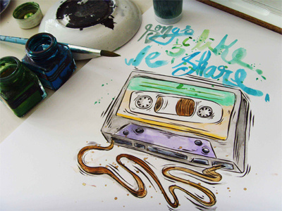 Songs i like & We share blackbook cirobicudo illustrations songs watercolours