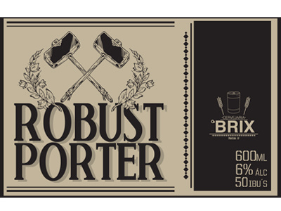 Brix Brewery robust porter beer bewery cirobicudo illustrations label porter robust