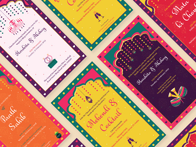 Wedding Card Dribbble adobeillustator india indianwedding invitation royal weddingcard