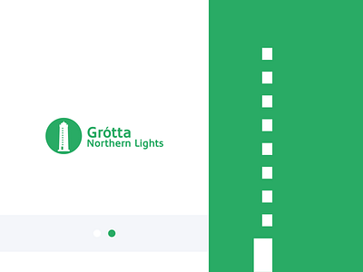 Grótta Northern Lights design graphic design logo