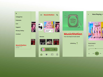 Music App adobe xd app branding design graphic design interaction ui user experience ux