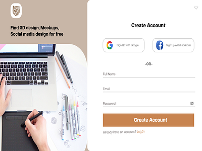SignUP Page account adobe xd app createaccount design figma graphic design illustration login logo page signup ui ux