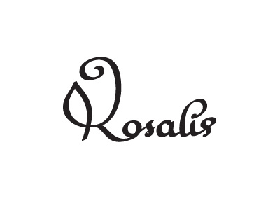 Rosalis V1, vector beauty bio black bud calligraphy logo natural organic rosalis rose type wellness