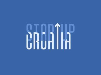 Startup Croatia V1 arrow blue connect croatia long overlap start startup tall up