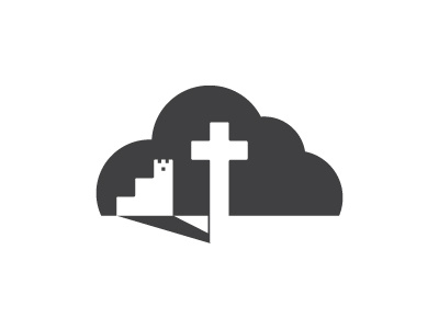 SHKM Dubrovnik V1 - B&W catholic christ christian cloud cross dubrovnik heaven negative space steps tower up