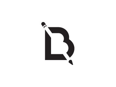 Luka Balic b balic design initials l lb luka monogram negative pencil simple space