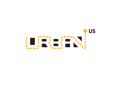 Urban Us V1 challenge city community map path point type typography urban us wordmark
