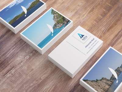 Adria Experience, business cards 03 a adria adriatic blue boat business card creative experience sailboat sailing sea