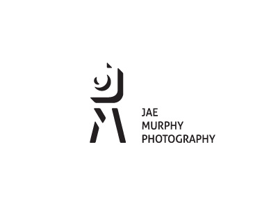 Jae Murphy Photography black camera clean initials j logo m monogram negative negative space photo photographer photography simple space tripod white