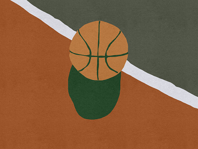 Vintage Style Basketball Illustration